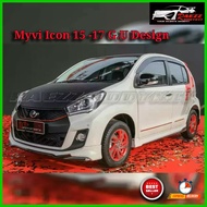 💥Ready Stock💥 Myvi G2 Icon 15 -17 G.U Design PU Side Skirting Set ( Without Paint )