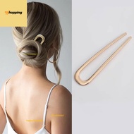 MK1  Simple U-Shaped Metal Hairpins French Style Hair Sticks Fashion Wen's Hair Jewelry Accessories 