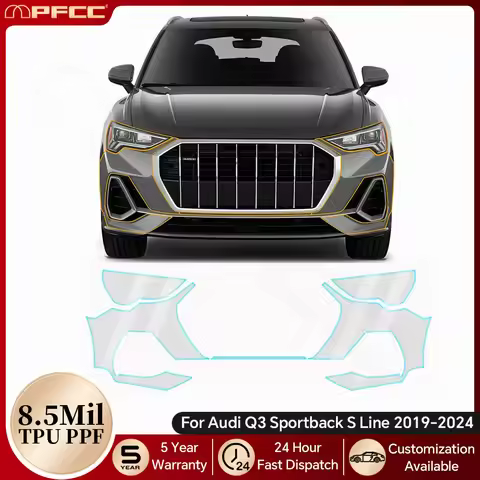 For Audi Q3 Sportback S Line 2019-2024 8.5Mil TPU Paint Protection Film Pre-cut PPF Clear Bra Car Bo