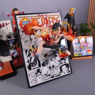 War Damage Ace 3D Figurine สติ๊กเกอร์ ของเล่น ของขวัญวันเกิด อีซ์ One Piece รูปภาพ 3 มิติ อุปกรณ์เสร