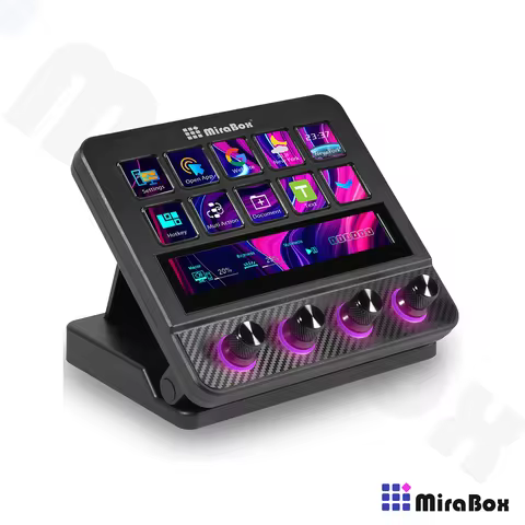 MiraBox N4 Pro Stream Deck 10Key Visual Stream Deck Streamdeck Macro Pad Controller Streamdock Deskt