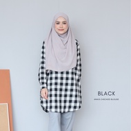 Anais Checked Cotton Blouse  El Mayesya