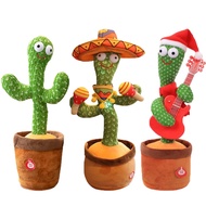 Lovely Dancing Cactus Talking Toy USB Charging Sound Record Repeat Doll Kawaii Cactus Kids Educational Toys Gift