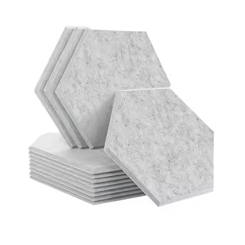 12PCS Hexagonal Acoustic Panels Sound Proof High Density Absorb Noise Eliminate Echoes Room Decor fo