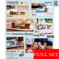 (Set) Model 2 Re-Ment Snoopy Collection Of Words 2 Rement Complete Set Of 6 Pieces Miniature Toys Le