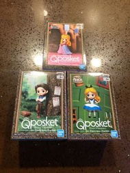 [日版] Q posket petit Disney Character - Alice, Princess Aurora, Flynn Rider - 愛麗絲，睡公主，費林雷德 -  一套三隻 Qp
