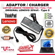 Laptop Charger Adapter Lenovo Thinkpad T14 T14s T15 Type C Original - Laptop Adapter Lenovo Thinkpad