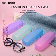OQ BOGA พลาสติกแฟชั่นแบบพกพา Unisex Hard Shell กรณีแว่นตาผู้ชายผู้หญิงสีสุ่มแว่นตาแว่นตา Snap กล่องป้องกัน