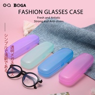 OQ BOGA พลาสติกแฟชั่นแบบพกพา Unisex Hard Shell กรณีแว่นตาผู้ชายผู้หญิงสีสุ่มแว่นตาแว่นตา Snap กล่องป