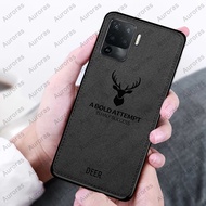 DEER Case Oppo Reno 5f Oppo A94 Softcase Back Cover Jeans Canvas DEER Head Motif