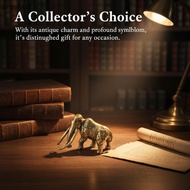 [onxv007] Brass Woolly Mammoth Handcrafted Copper Sculpture Extinct Animal Collectible Statue for Ho