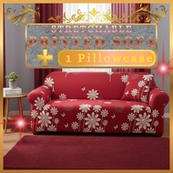 Luxury Printed Stretch Sofa Cover Set UNIVERSAL– Slipcover For 1/2/3 Seater PLUS 1 Free Pillowcase