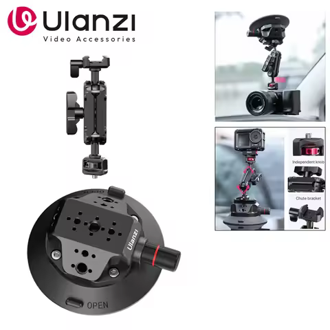 Ulanzi SC-02 Car Suction Cup Mount Holder Kit For Phone Action Camera GoPro Hero 12 Insta360 DJI Mag