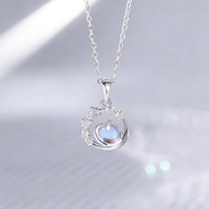 S999 Pure Silver Pluto Necklace Light Luxury Design Fashion Premium Necklace