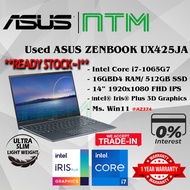 #AZ374 Used ASUS ZENBOOK UX425JA Performance Ultrabook intel i7-1065G7 16GBD4 512GB SSD Intel Iris G
