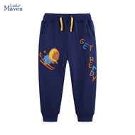Little Maven 2025 Autumn Kids Clothes Children's Clothing Baby Boys Spring New Cartoon Lions Trouser