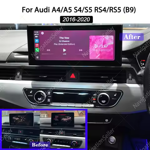 10.25" Android Screen For Audi A4 A5 S4 S5 RS4 RS5 B9 MIB2 Apple CarPlay Auto Radio Multimedia Playe
