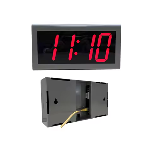 4 Inch 4 Digit PoE Clock, NTP Server Synchronized, Automatic Daylight Saving Time Change