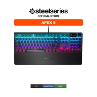 SteelSeries Apex 5 wired gaming keyboard black, RGB led, secondary screen, 20 million clicks,