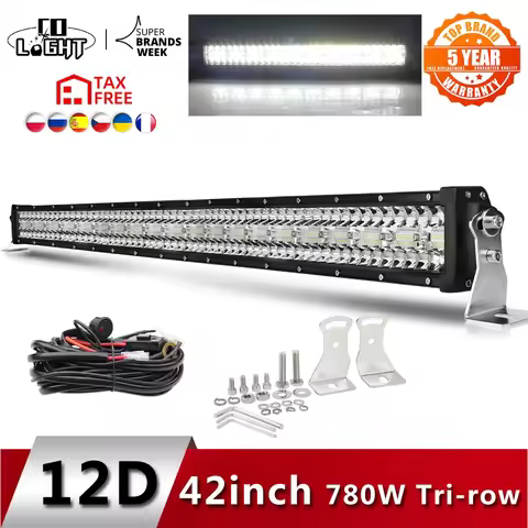 CO LIGHT 12D High Power 3-Row Led Bar Offroad 12V 390W 585W 780W 936W 975W Combo Beam 4x4 Work Light