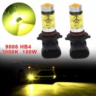 [stock] 1 Pair 9006 HB4 3000K Yellow LED 100W Super Bright Fog Driving Light Bulb Kit