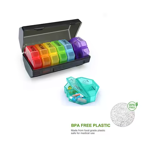 Pill Cases Box Organizer 7 Days 28 Grids 4 Times One Day Portable Travel with Large Compartments for