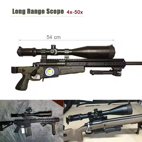 Shooting hunting 4-50 x75 long range 35mm tube rifle scope military optical telescope sights sniper 