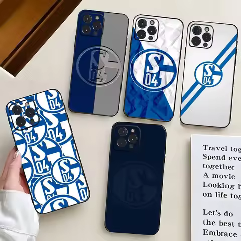 1PC S-Schalke 04 Logo Phone Case TPU Soft Silicone for Shockproof Cover For iPhone 16 15 14 13 12 11