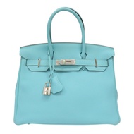 環礁藍 TOGO牛皮 Birkin 30 柏金包 手提包 T刻 銀扣【HERMES 愛馬仕】