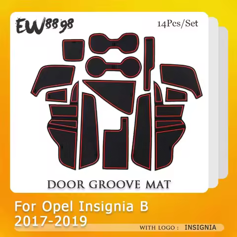 Gate Slot Mat Fit For Opel Insignia B Z18 2018~2020 Cup Cushion Non Slip Dust Rubber Rugs Pad Car In
