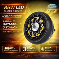 Daymaker Headlight 5.75 Inch MMR07 LED 85W DRL White Yellow IP67 Universal Motorcycle Light 12-24V V