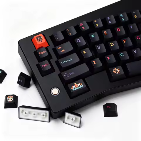 KBDiy Clone GMK Keycaps Retro GMK Mictlan Cherry Profile PBT ISO Keycap For Magnetic Switches 60 Gam