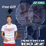 YONEX Badminton Racket ASTROX 100zz/VTZF2/ASTROX 66/ Duora 10 4U Full Carbon Fiber Original Badminton Racket 24-26Lbs Single Products for Professional Players 【1PC with Free Bag】
