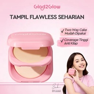 Glad2Glow Perfect Blurring Powder Foundation setting two way cake TWC Contains squishy and vitamin E