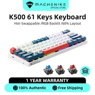 Machenike K500 B61 Wired Mechanical Keyboard, 61Keys, Hot-swappable, RGB Backlit