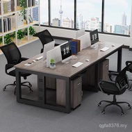 4 Work Double Simple Modern Office Work Seat Office Staff 6-Person Combination Table Four-Person Tab