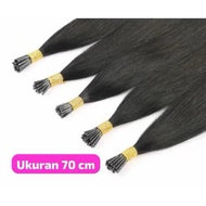 Black hair extensions 70 cm 100 strands
