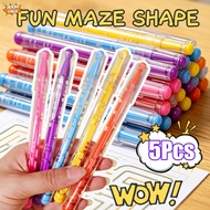 0.7mm Tip Fun Maze Tube Writing Smoothly Pen Office Dopamine Maze Structure Tube Writing Pens Studen
