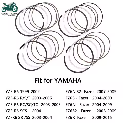 65.5mm STD Motorcycle Engine Piston Rings for YAMAHA YZF-R6 1999-2002 5EB-11603-10-00 5EB-11603-00-0