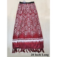 Skirt Pua Kumbu ~ All Size Unique Product 28'' Long Sarawak Handmade Skirt Pua Kumbu 砂拉越手工