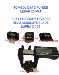 TOMBOL SAKLAR LAMPU DIM 3 TITIK FUNGSI BEAT SCOOPY VARIO REVO ABS SUPRA X 125 BLADE MODIFIKASI
