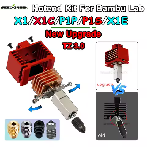 Upgrade TZ3.0 Hotend for BambuLab P1S P1P X1 X1C TZ V3.0 Upgrade Hotend for Bamboo All Metal Hotend 