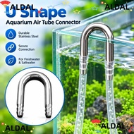 ALDAL Air Tube Connector, Stainless Steel U Shape Aquarium Airline Connector,  4-5mm Tube Rust Resis