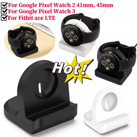 Charging Stand Dock Holder Silicone Non-Slip Charger Base Holder for Google Pixel Watch 3 41mm 45mm 