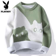 Playboy(PLAYBOY(เพลย์บอย)) | เสื้อสเวตเตอร์คอปกการ์ตูนใส่สบายพร้อมความอบอุ่น