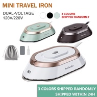 Travel Iron with Dual Voltage 120V/220V Dual Voltage Lightweight Dry Iron for Clothes No Steam Non-Stick Ceramic Soleplate