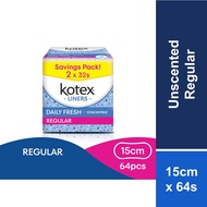 Kotex Liners Regular Unscented (32s X 2 Pack)