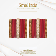 {**ส่งฟรี**} SMALL INDIA ✨💠 Traditional Bridal Churaa Set Pearl Bangles กำไลข้อมือ ✨💠 Women Jewelry