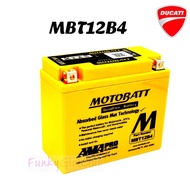 MOTOBATT MBT12B4 YT12B-4 QuadFlex Battery Original DUCATI DIAVEL MONSTER MULTISTRADA STREET FIGHTER HYPERMOTARD TRIUMPH