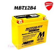MOTOBATT MBT12B4 YT12B-4 QuadFlex Battery Original DUCATI DIAVEL MONSTER MULTISTRADA STREET FIGHTER 